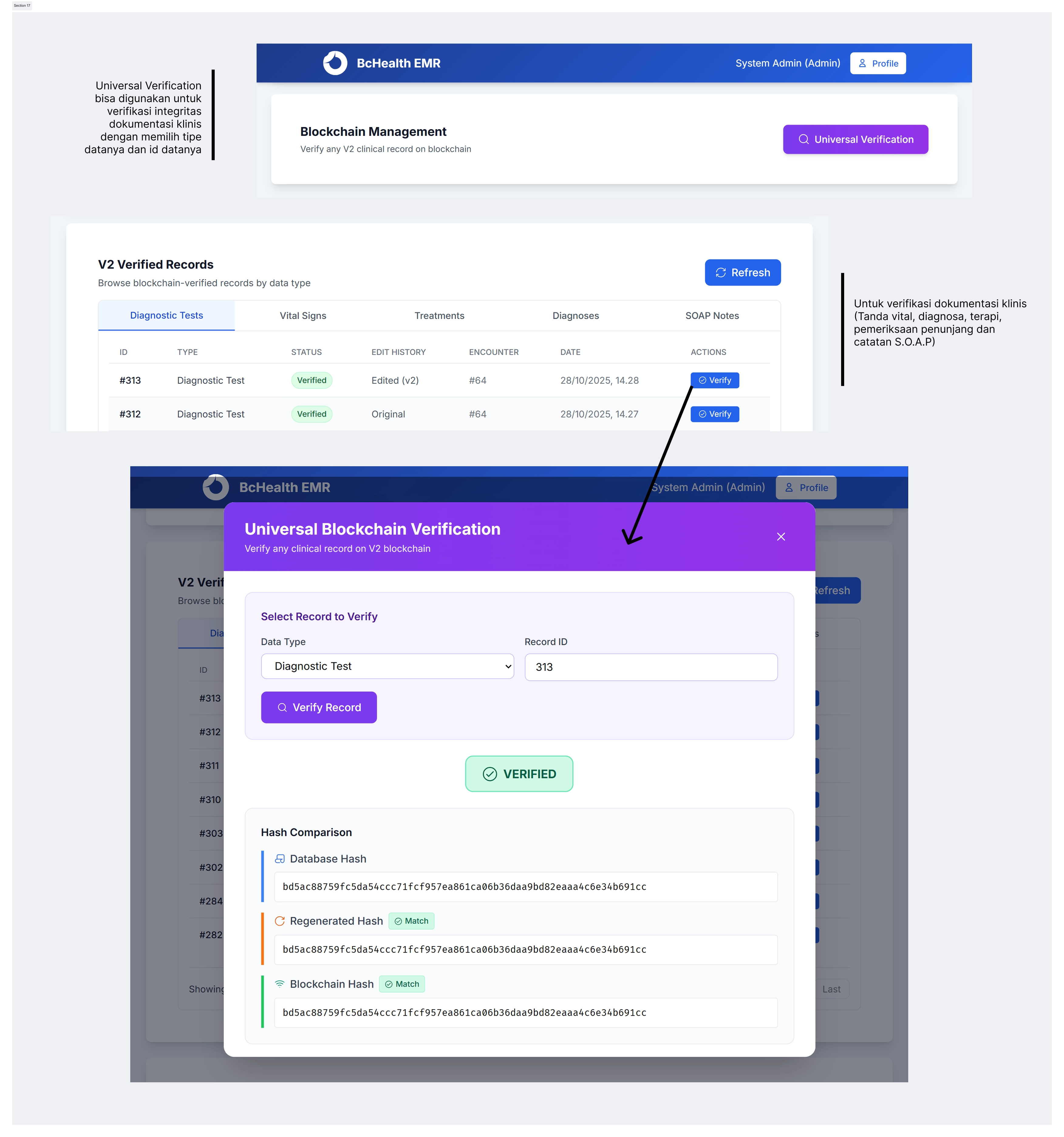 EMR Blockchain System